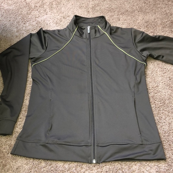 Nike Tops - Gray and Yellow Nike Zip-Up